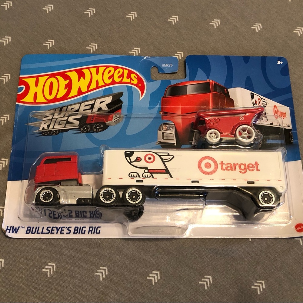Hot Wheels Target Bullseye's Big Super Rig & Cart NEW Truck Toy